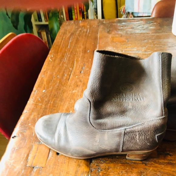 Shabbies Amsterdam leather ankle boots bohemian dark brown US10 EU41 - Picture 9 of 10